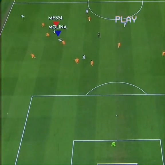 上帝视角再看世界杯上梅西与莫利纳如何撕破荷兰防线
