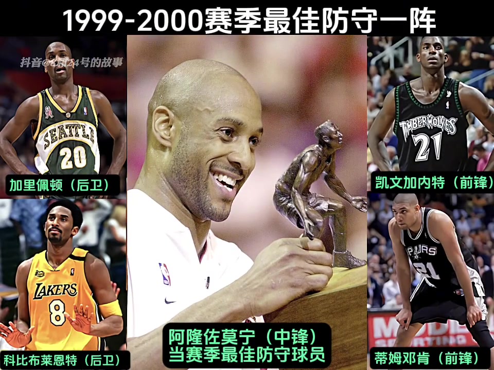 科比/邓肯/加内特!盘点2000年以来NBA历届最佳防守阵容一阵