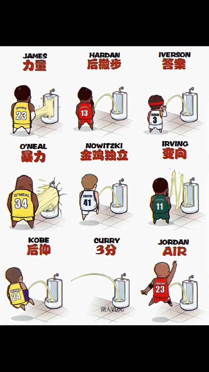 NBA球星们是怎么尿尿的