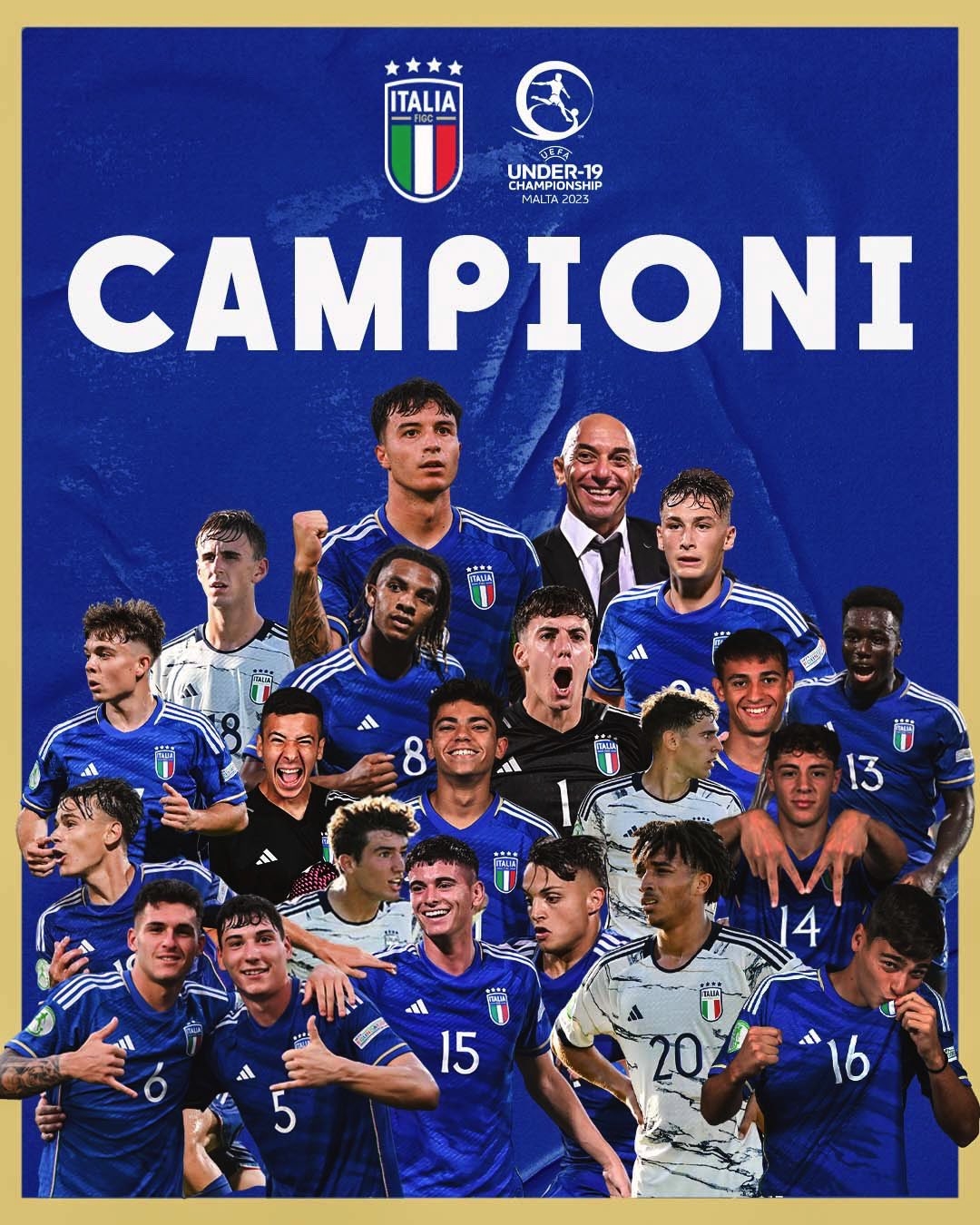 意媒：今夏U19欧青赛A-博里尼率队夺冠，可能升任意大利U21队主帅