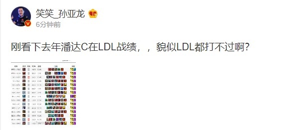 前职业选手Xiaoxiao锐评LNG上单PandaC：去年貌似LDL都打不过啊？