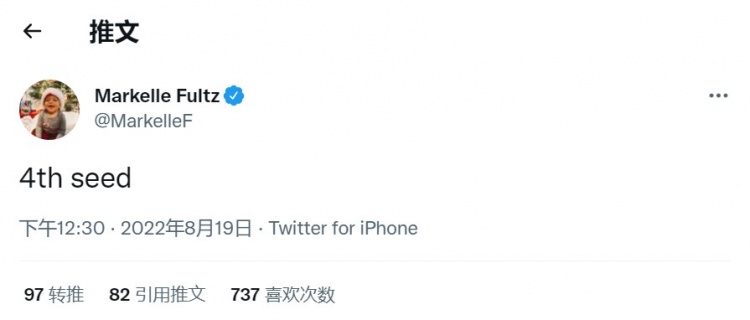 立flag?马克尔-富尔茨发推:第4名
