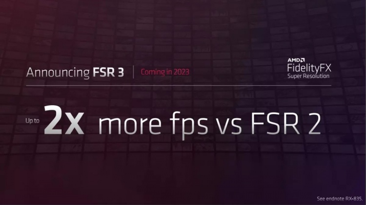 AMD新一代FSR 3效果拔群：帧数效果是FSR 2的两倍