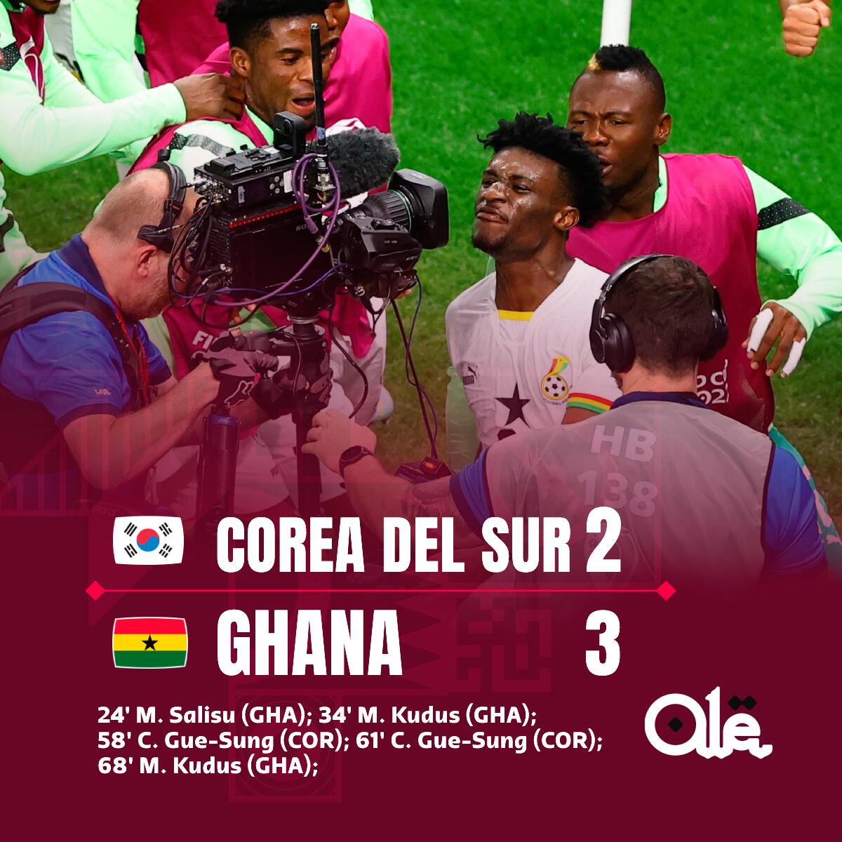 遗憾不敌加纳，韩国两球落后一度扳平比分！吧友们作何评价？