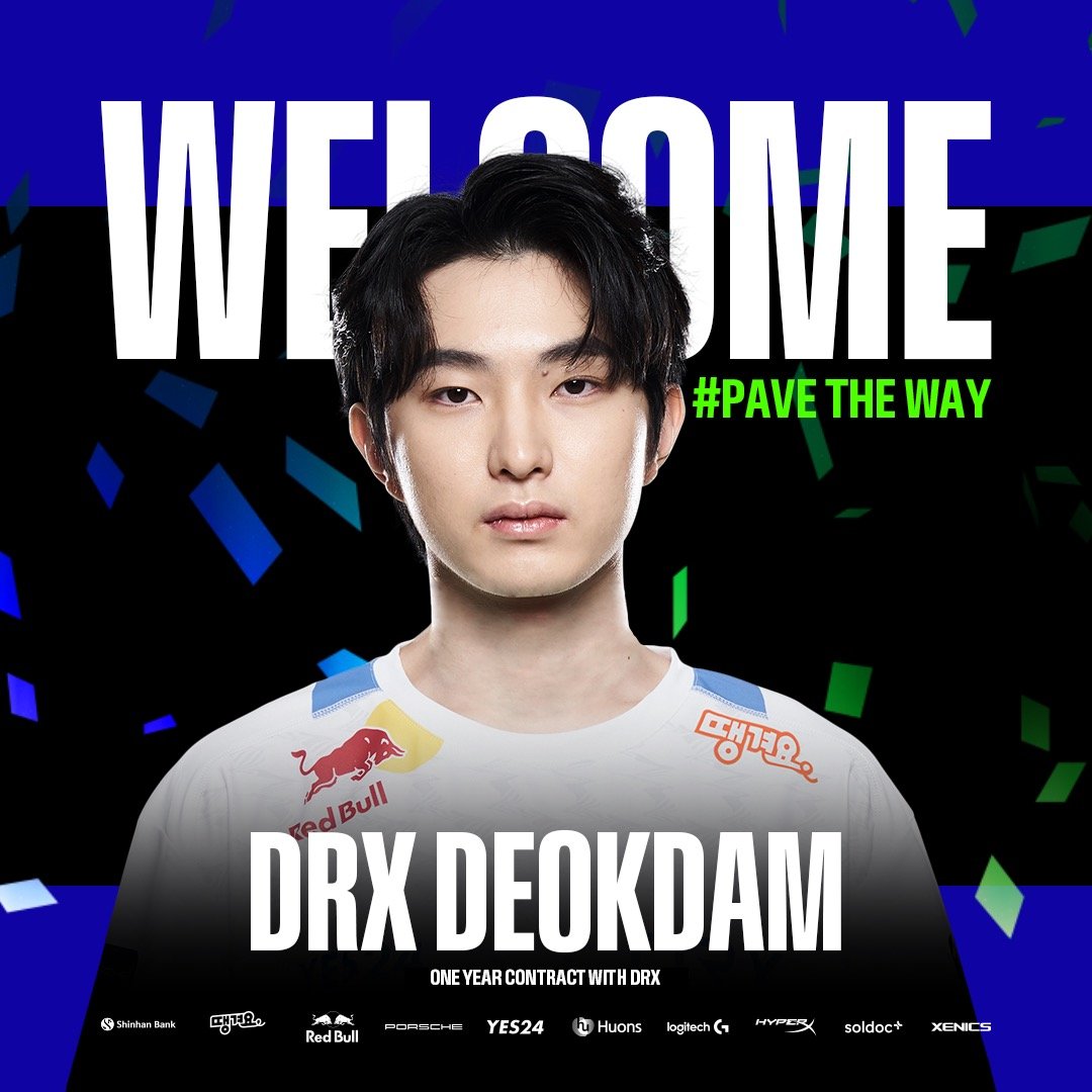 DRX官方：前DK下路deokdam加入 希望大家一起梦想眺望更高处