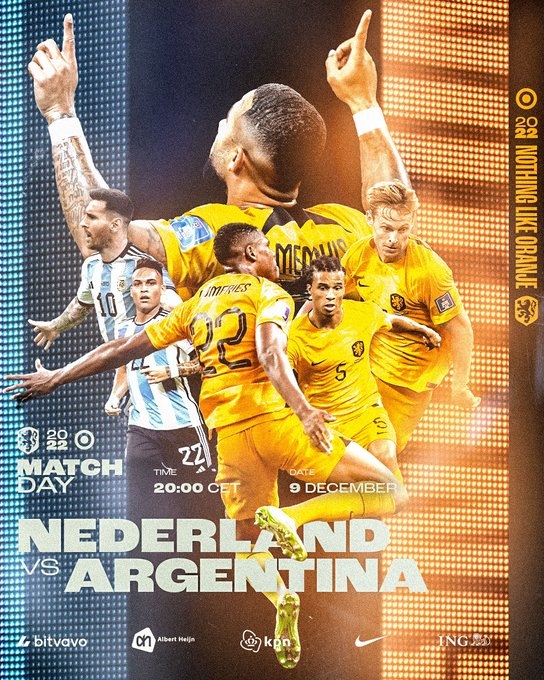 老对手重逢！荷兰晒海报预热对阵阿根廷：梅西、劳塔罗、德佩出镜