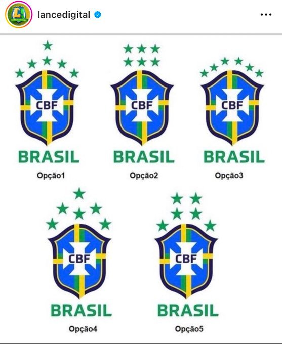 巴西球迷的困扰：第六颗星该怎么放？大家觉得哪个最好看