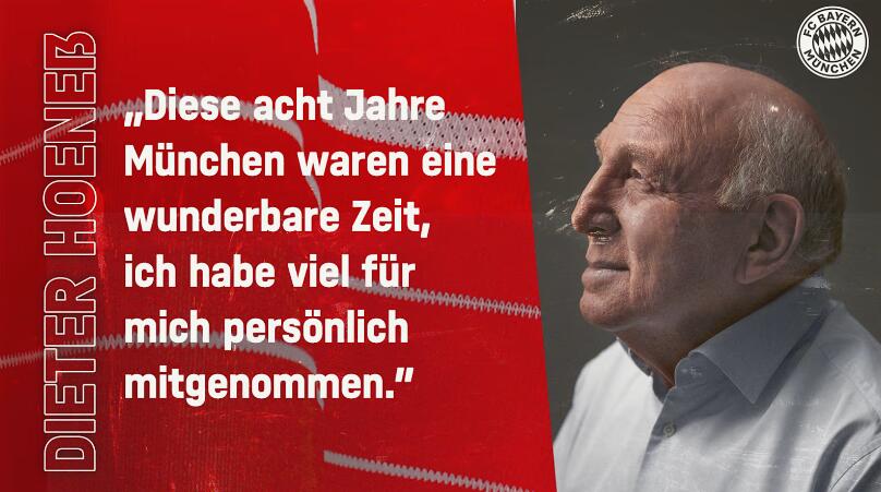迪特-赫内斯迎70岁生日：很荣幸能成为拜仁历史的一部分