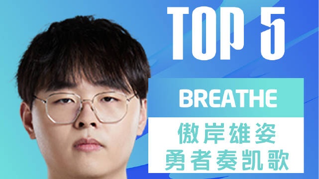 LPL春季赛W4D7每日TOP5：Breathe傲岸雄姿勇者奏凯歌