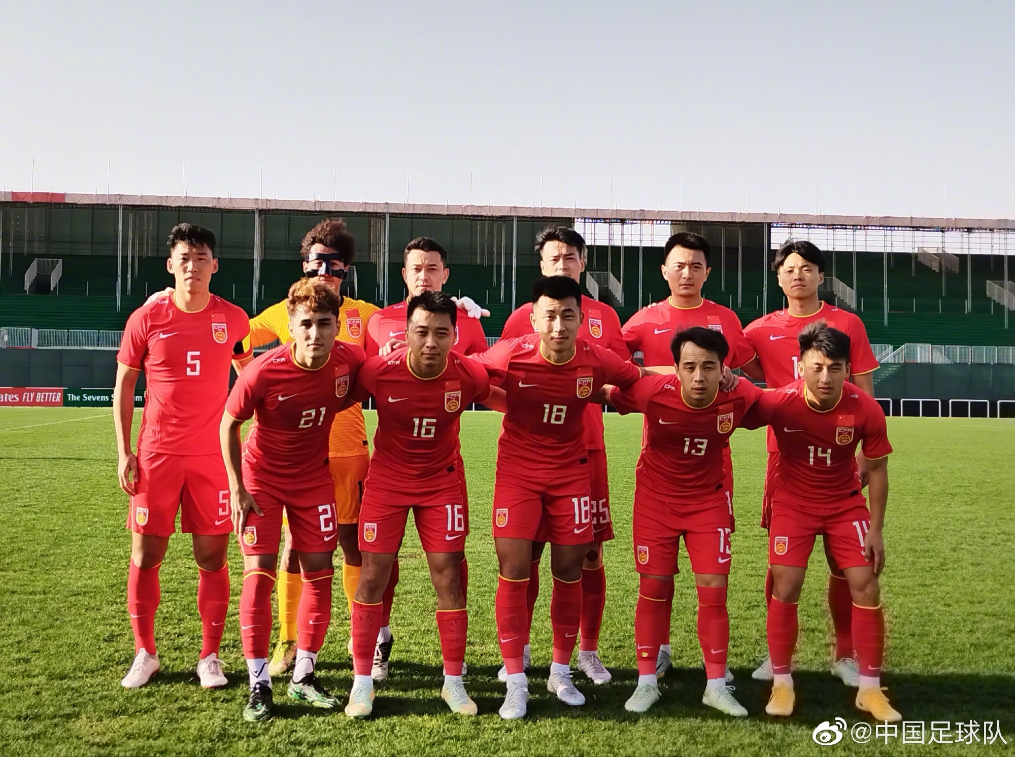 中国国家男子足球亚运队海外拉练首战 4-1战胜TFA FC Dubai