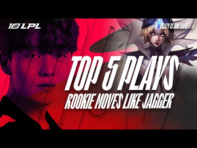 LPL官推发布上周TOP5：Rookie妖姬占据第一，TES四度上榜