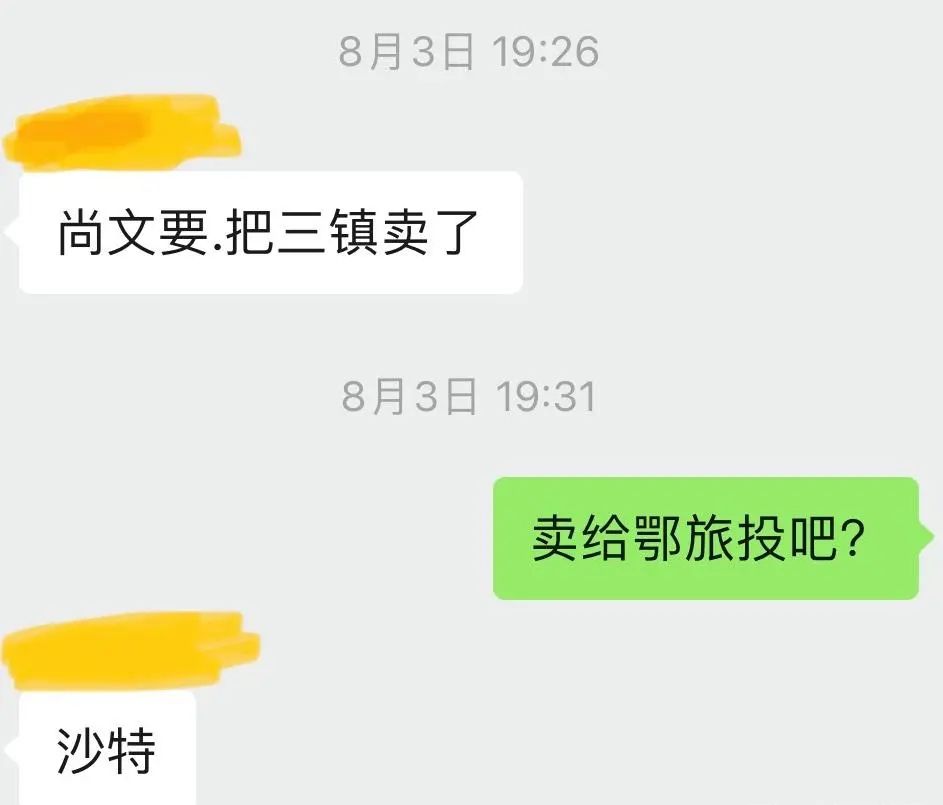 啊网传2张不同来源微信聊天图，沙特王储将接手三镇