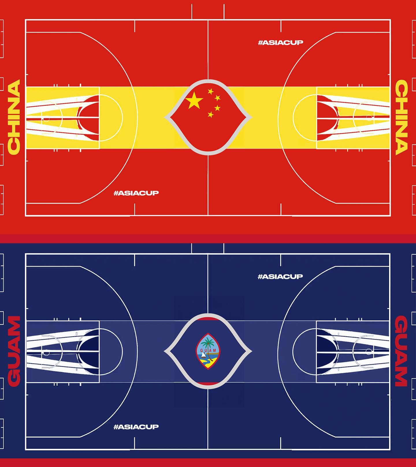 你觉得如何FIBA晒亚洲杯各队地板非官方设计参考NBA季中锦标赛