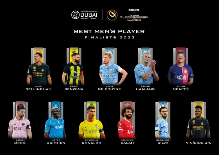 环足奖最佳男足球员最终候选名单：梅罗领衔，姆哈熊贝在列