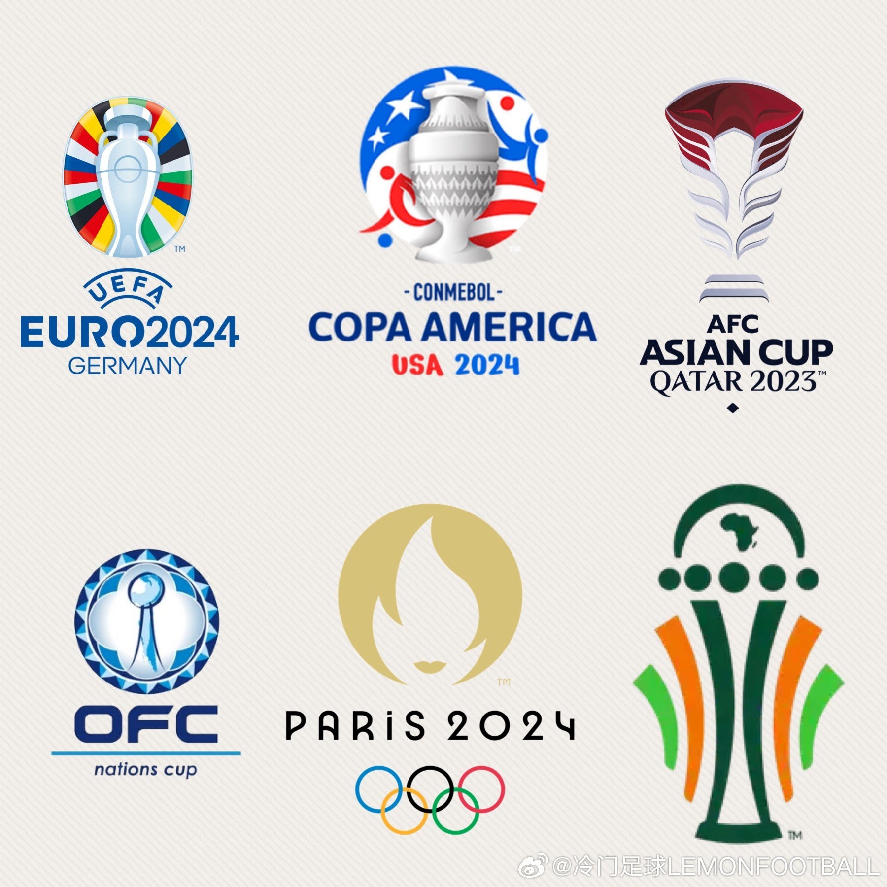 2024足球盛宴：亚洲、非洲、欧洲、大洋洲、美洲杯奥运会