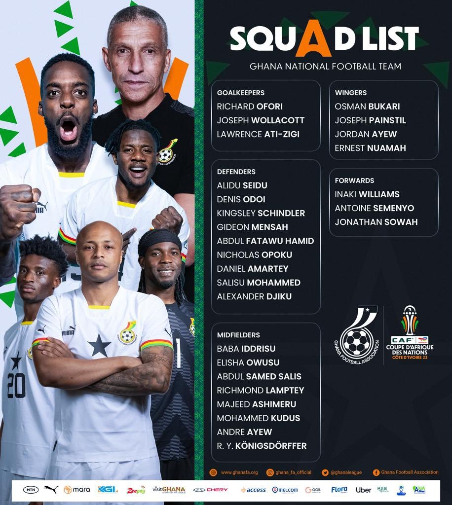 加纳非洲杯名单：阿森纳中场托马斯未入选，库杜斯领衔阿尤兄弟在列
