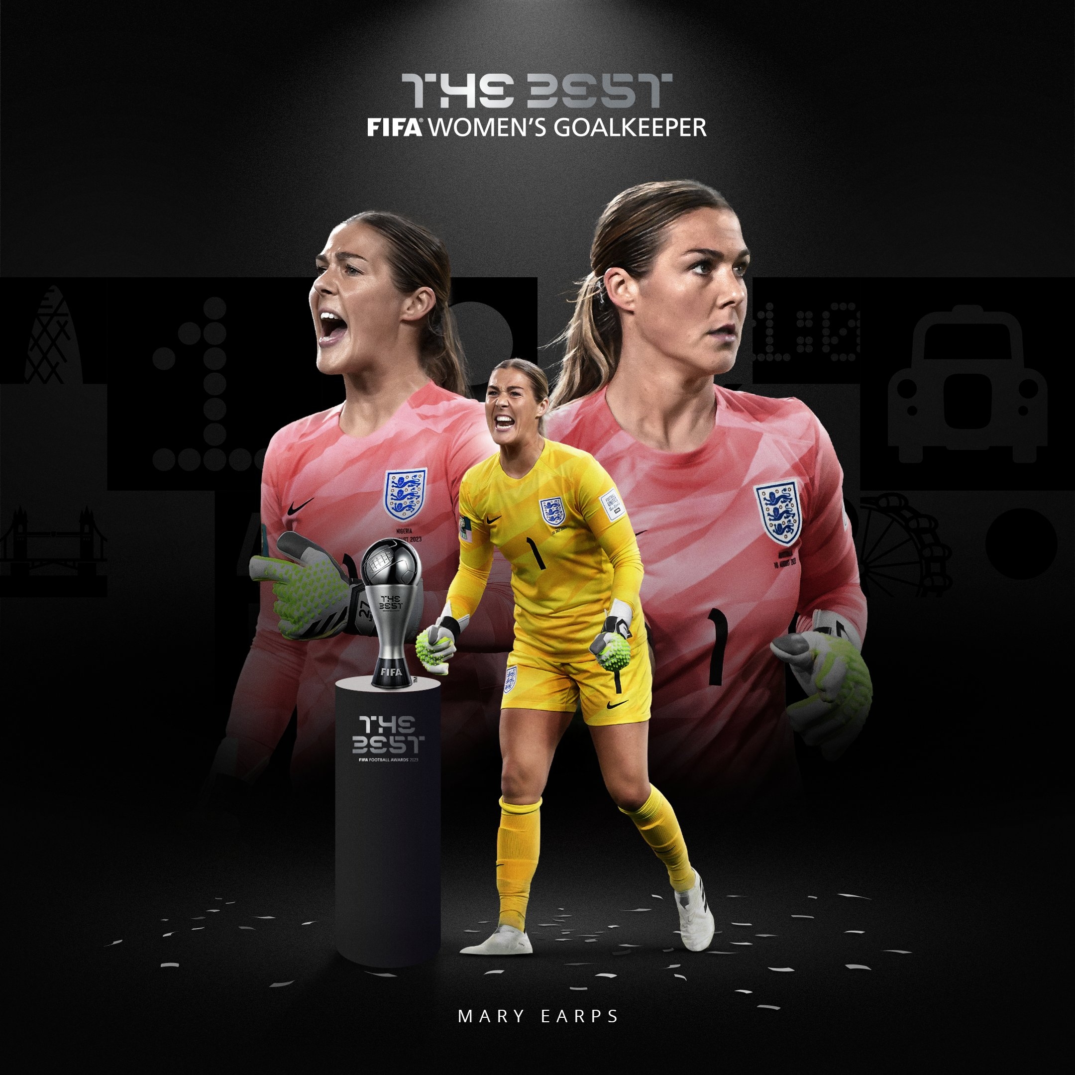 官方：英格兰女足门将厄普斯当选FIFA年度最佳女足门将