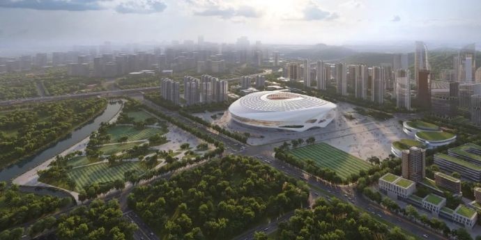 广州足球公园球场建成后最多容纳7.5万人，将成国内最大专业球场