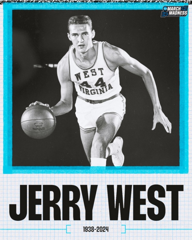 NCAA疯狂三月官方缅怀杰里韦斯特：一位篮球界真正的先驱