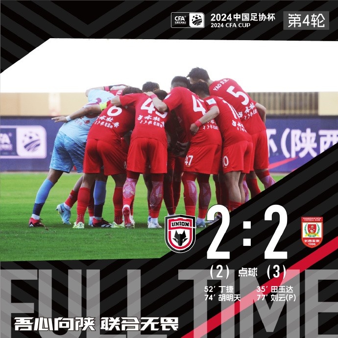 FULLTIME陕西联合遗憾失利止步足协杯第四轮