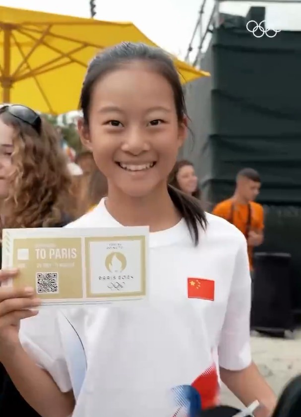 中国滑板队12岁郑好好收获奥运门票，成为中国队最小参赛选手