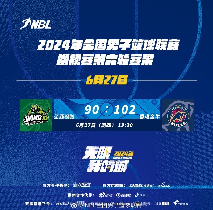 NBL今日赛果：江西赣驰90102不敌香港金牛琼斯准三双