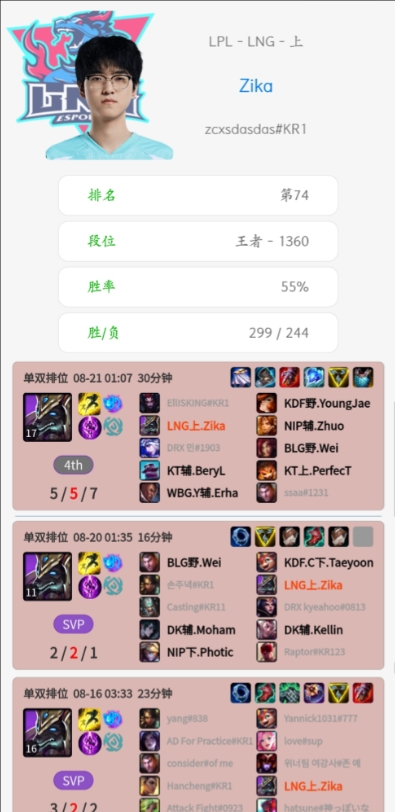 LPL、LCK季后赛队伍的多位选手在排位中玩了狗头