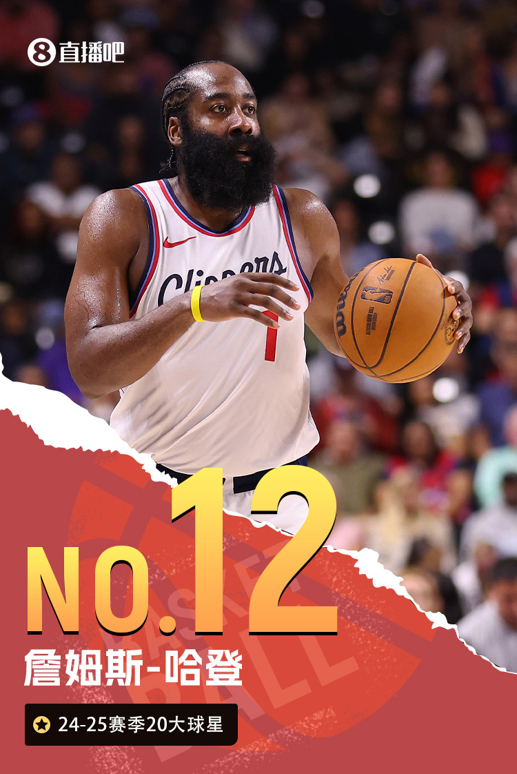 NBA新赛季20大球星之No.12：哈登