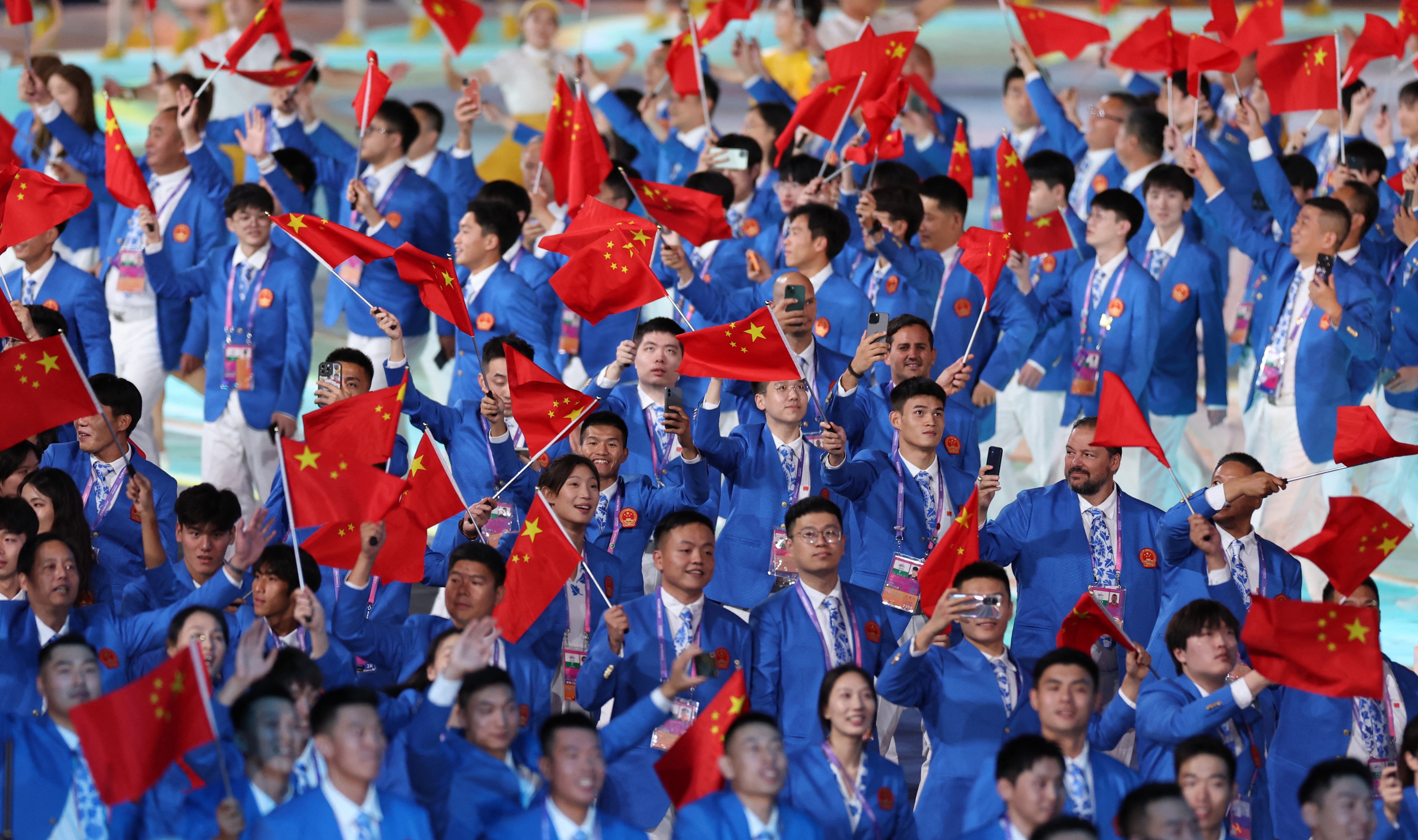 中国代表团已夺得263枚奥运金牌，跳水47金居首，举重38金第二