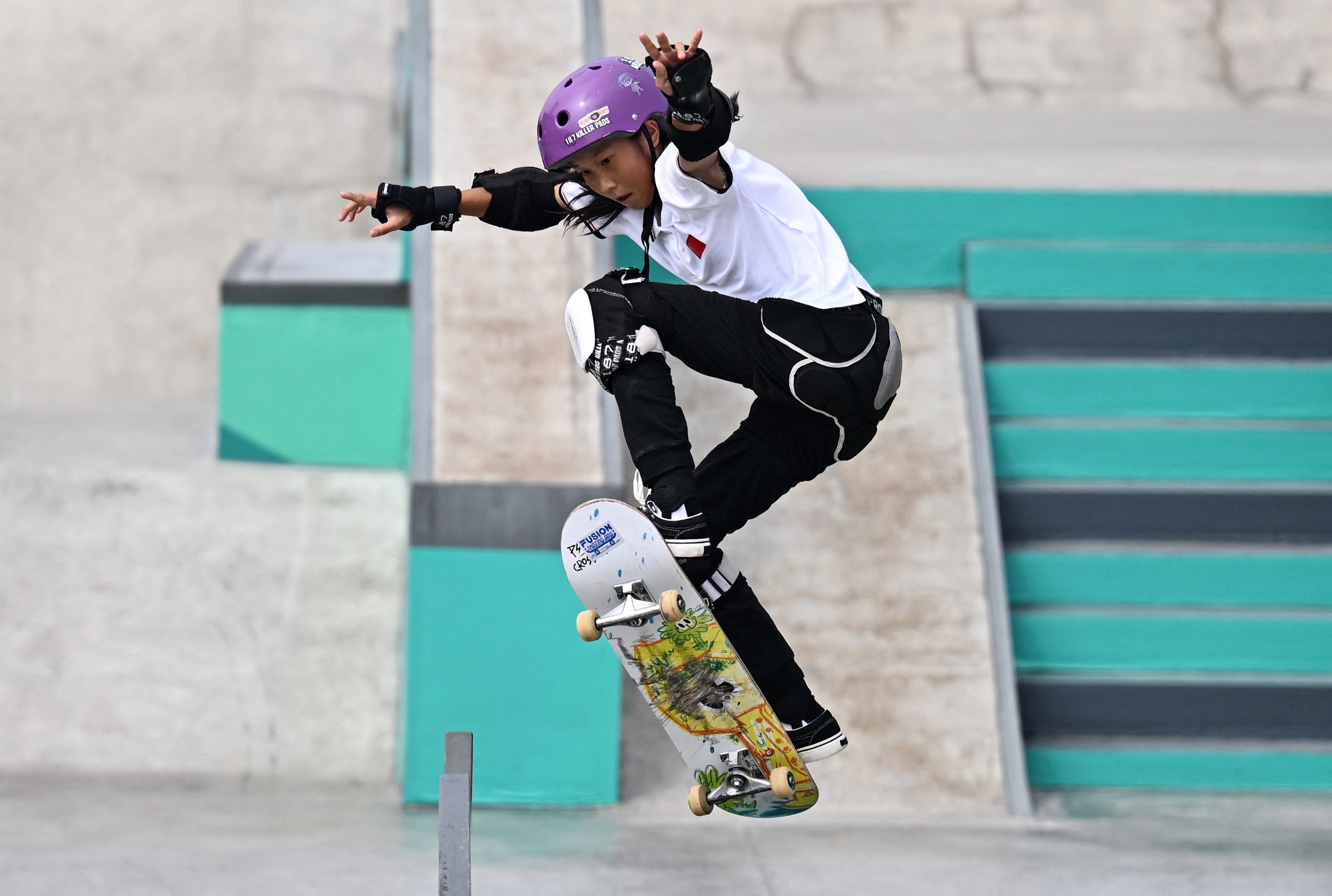 杭州亚运会夺得滑板亚运金牌后13岁的崔宸曦有了更大目标