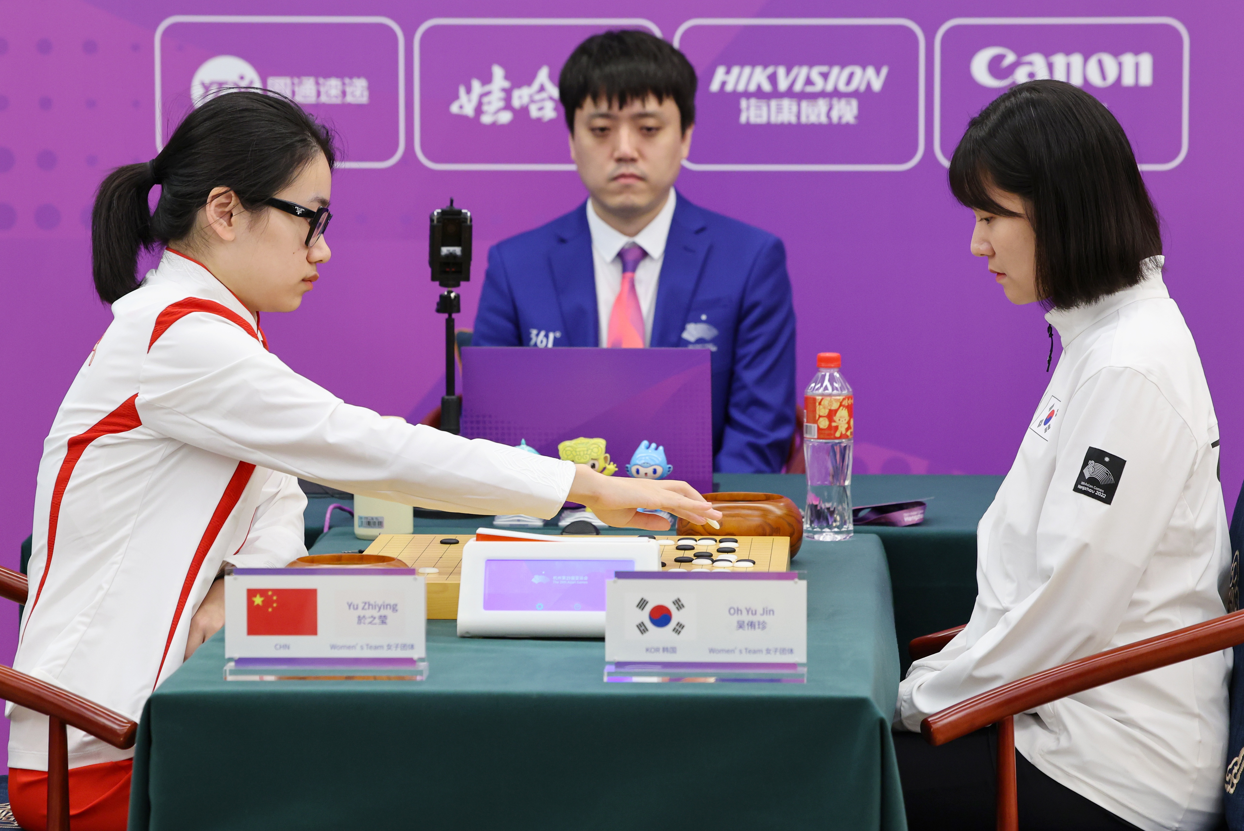 亚运围棋女团决赛：中国队21力克韩国队夺得金牌